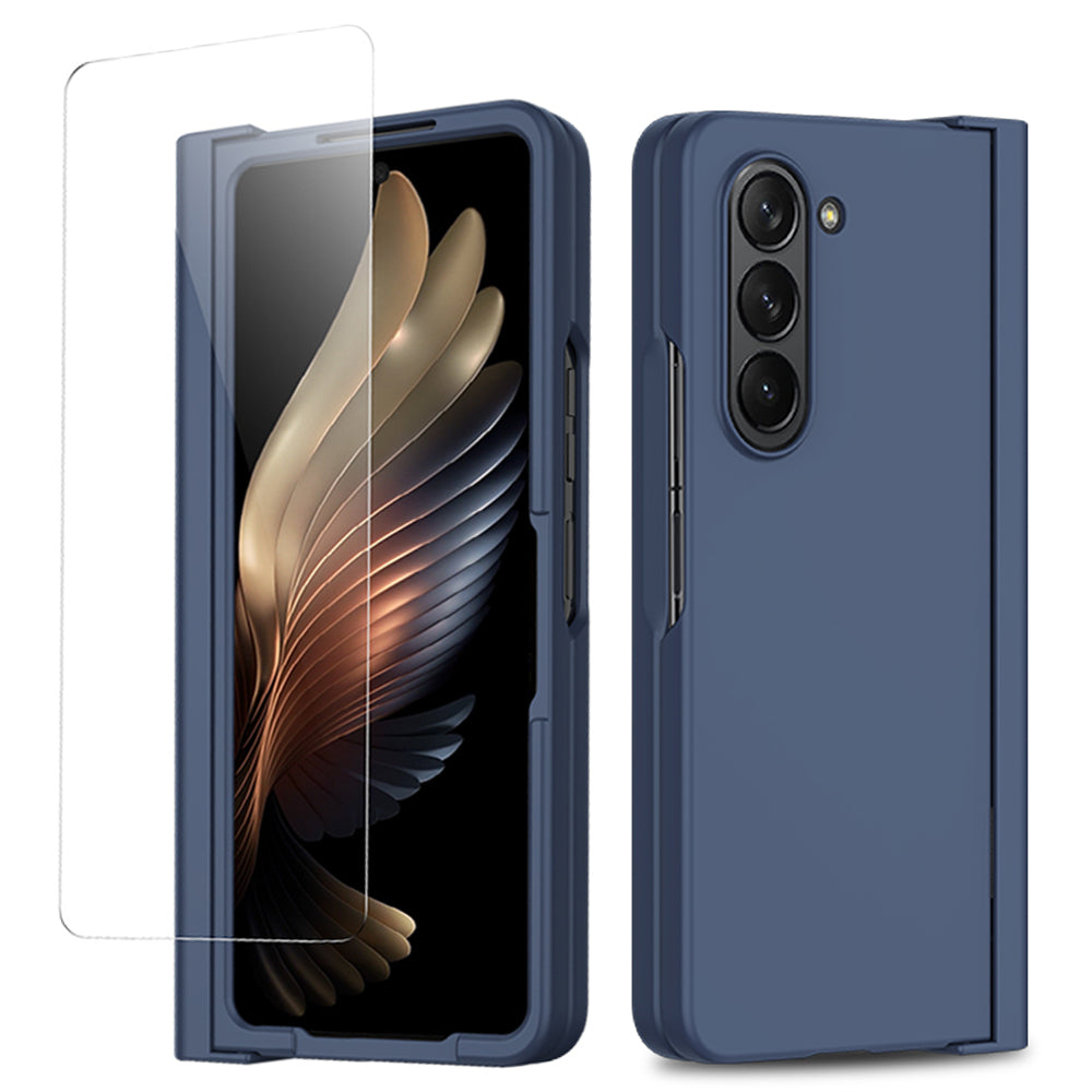 For Samsung Galaxy Z Fold5 5G Skin-touch PC Phone Case Pen Slot Design Hinge Protection Folding Cover with Tempered Glass Film For Samsung Galaxy Z Fold5 5G Skin-touch PC Phone Case Pen Slot Design Hinge Protection Folding Cover with Tempered Glass Film